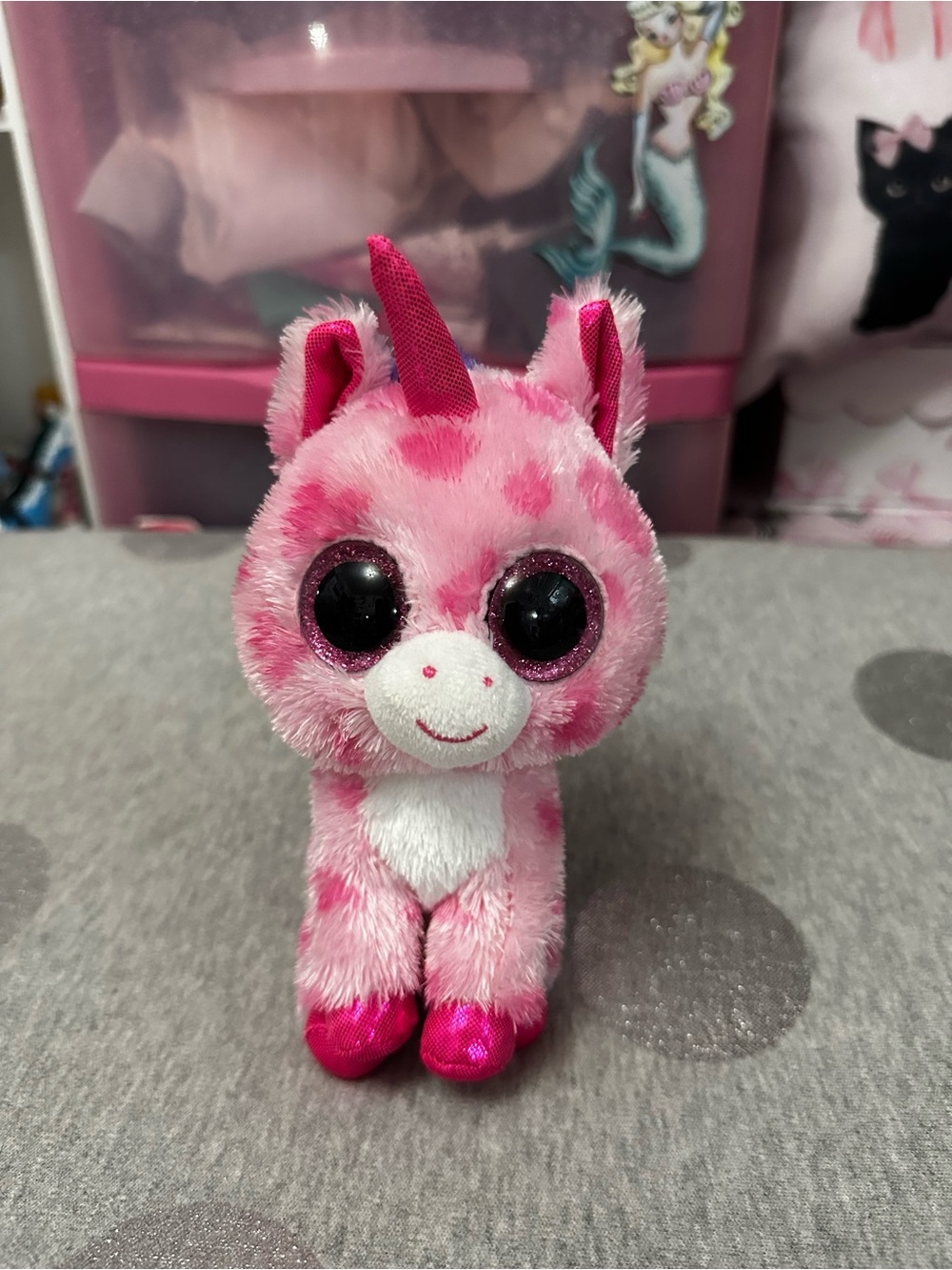 5 for $15! TY Beanie Babies Pink & Purple Unicorn "Sugar pie"